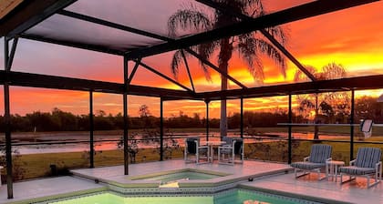 Peaceful Lakeside Pool Villa w/ Star Wars Games Room Near Disney
