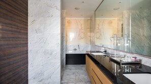 Bathtub, designer toiletries
