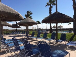 Terrace/patio - Royale Beach & Tennis Resort Lively 1BR Condo with Hot Tub (South Padre Island)