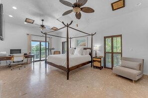 4 bedrooms, desk, iron/ironing board, travel crib