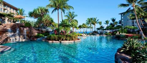 Outdoor pool, a heated pool