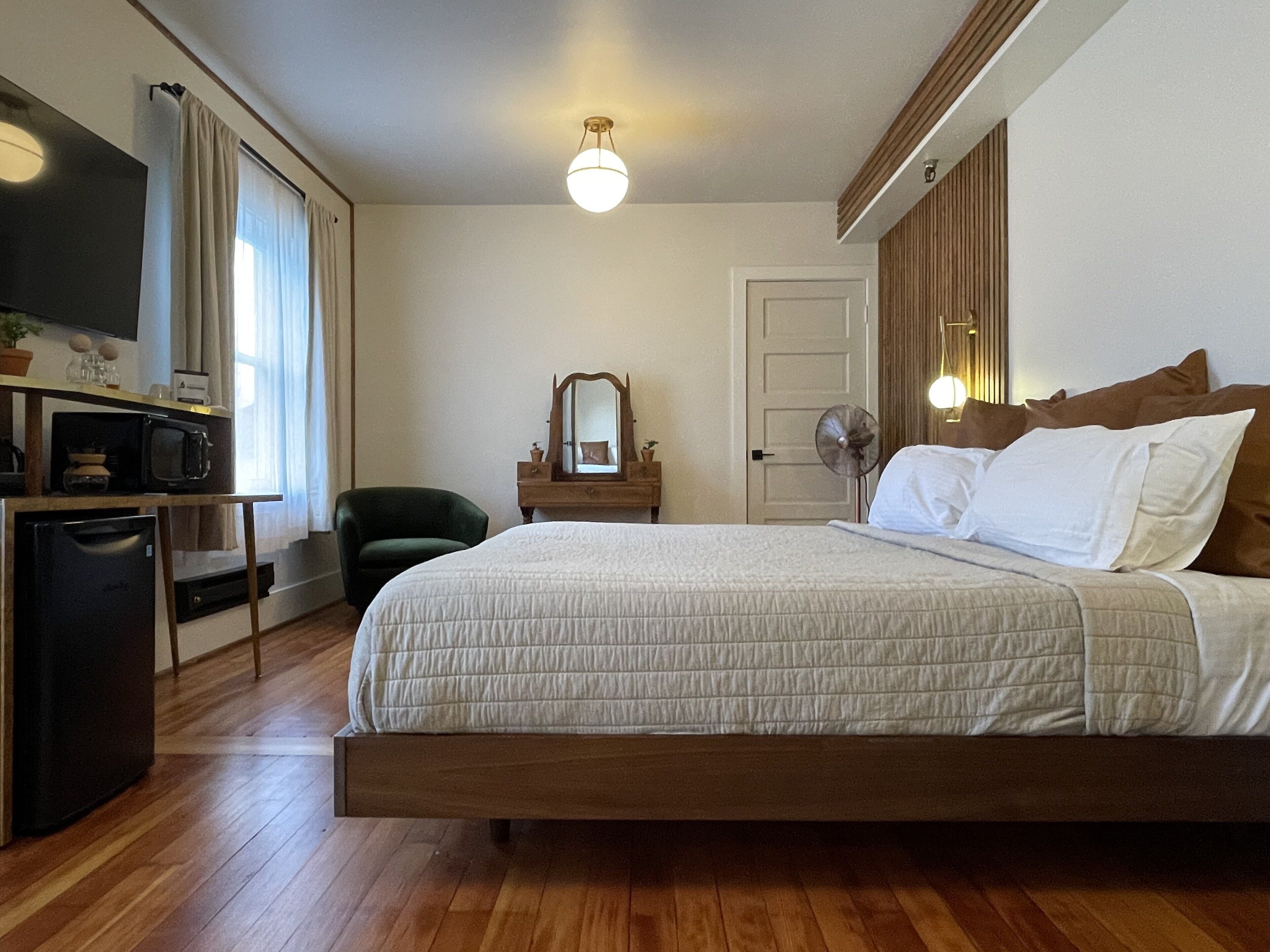 minibar, blackout curtains, free wifi, bed sheets