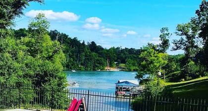 Lake house with private pool.