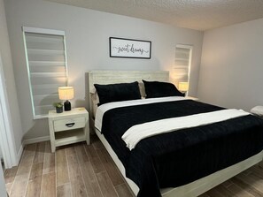 4 bedrooms, iron/ironing board, travel crib, WiFi