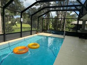 Outdoor pool, a heated pool