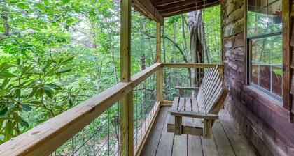 Rustic & wooded wonder w/ hot tub, wraparound deck, firepit, & fast WiFi