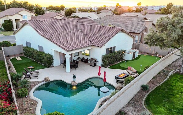 Exterior - Chandler Home, Putting Green, Heated Pool, Firepit (Chandler)