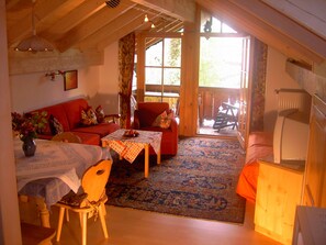 TV - Apartment Rauschberg for 4 persons with balcony, 67 sqm, kitchenette (Inzell)