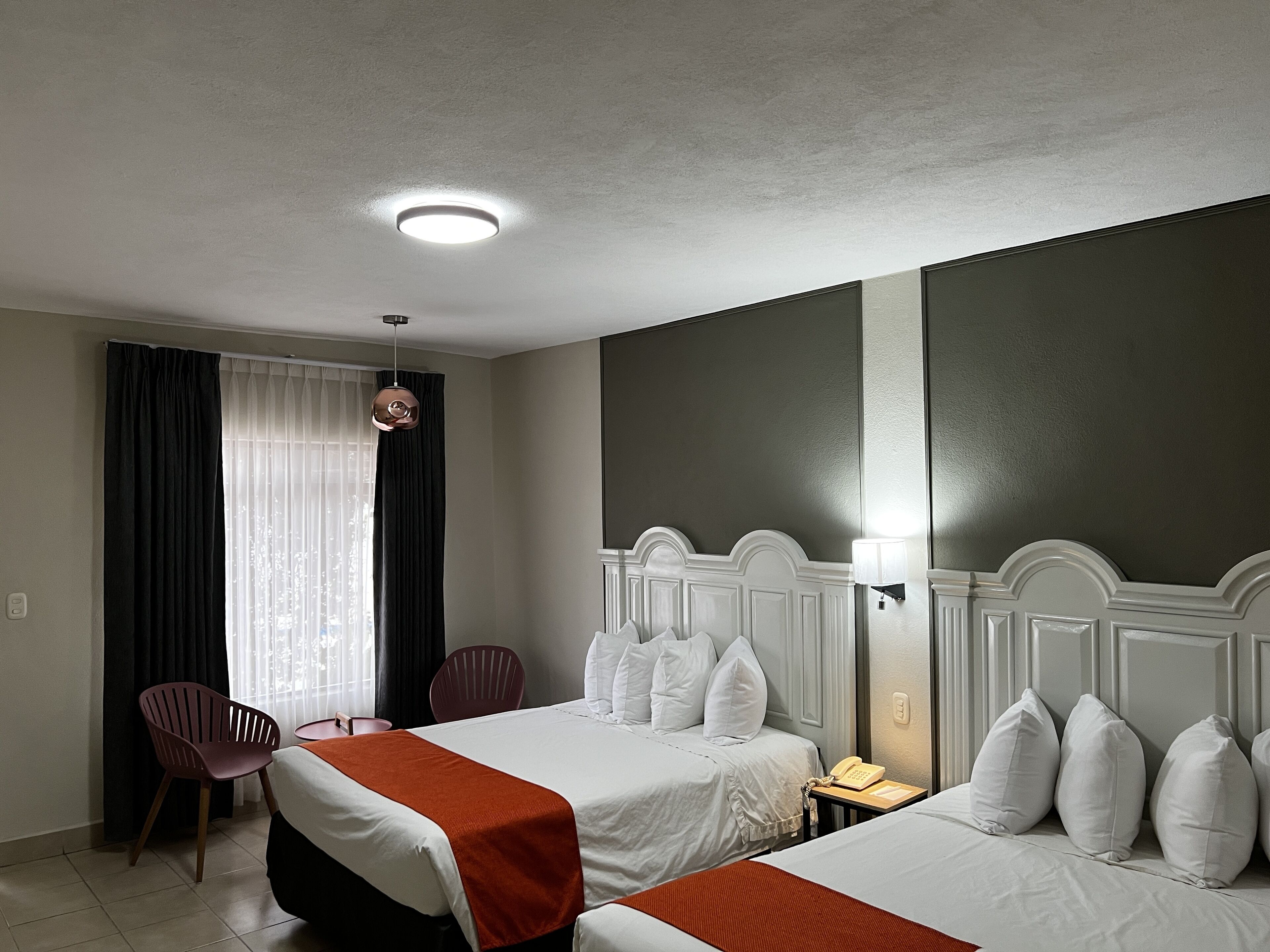 standard double room, 2 queen beds | 1 bedroom, desk, laptop workspace, free wifi