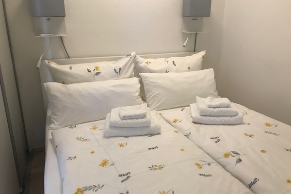 Ferienwohnung Gassner 42 qm, Erdgeschoss, Wohnschlafraum, Terrasse-Schlafzimmer