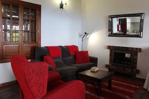Télévision, cheminée