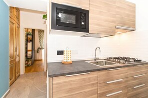 Microwave, stovetop, toaster