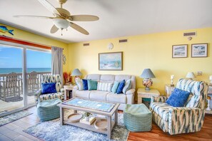 TV - "Queen's Grant F-218" Oceanfront Condo, Community Pool, Playground, Day Docks (Topsail Beach)