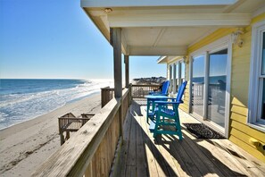 Upper Deck - The Beach House, an oceanfront home in Surf City, NC, perfect for 9 guests. (Surf City)