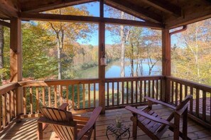 Property grounds - Pet-friendly lakeside retreat with fire pit, hot tub, pool table, canoe, fishing dock, and WiFi for ultimate relaxation-LVE (Ellijay)