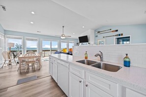 Private kitchen - 3BR Oceanfront House on Topsail Island - Sleeps 8 (North Topsail Beach)