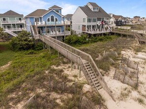 Exterior - Hyacinth -- Large Luxury Oceanfront Home, Hot Tub, Pool Access (North Topsail Beach)