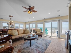 Smart TV, video games, DVD player, ping pong - Oceanfront Home In North Topsail Beach, NC - Hot Tub (North Topsail Beach)