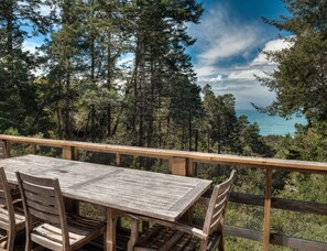 Outdoor dining - Magical Hillside Setting with Ocean View (Sea Ranch)