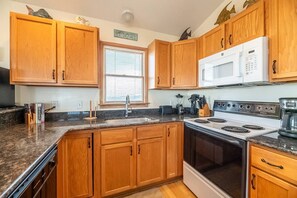 Fridge, microwave, oven, stovetop - Carolina Kai, Kitty Hawk MP 3, 275 Yds to Beach, Ocean View, Pool, Hot Tub, Flex Stays (Kitty Hawk)