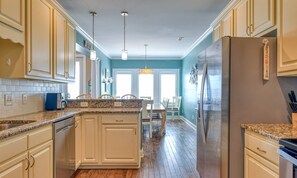 Private kitchen - Driftwood - Five Bedroom, Five 1/2 Bath Oceanfront House with Private Pool (Garden City Beach)