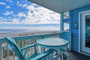 Outdoor dining - Beach House 108 - Two Bedroom, Two Bath Oceanfront Condo (Garden City Beach)