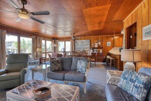 TV, DVD player, stereo