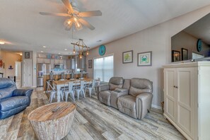 TV, DVD player, stereo