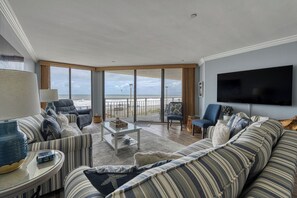 Smart TV, DVD player - Surfmaster 111 - One-bedroom, one bath oceanfront condo (Garden City Beach)