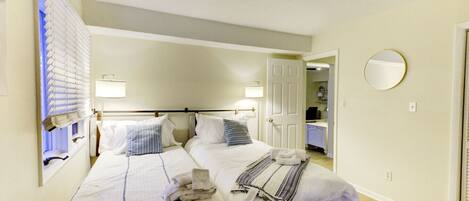 Merge the beds together for another King sized bed or separate them, whatever works for you