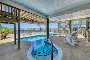 A heated pool