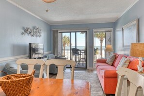 Living area - Ocean Cove 102 - Three Bedroom, Two 1/2 Bath Oceanfront Condo (Garden City Beach)