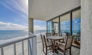 Outdoor dining - One Ocean Place 804 - Spacious three-bedroom, three-bath oceanfront condo (Garden City Beach)