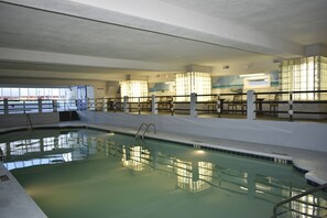 Indoor pool, a heated pool - Royal Garden Resort 1212 - Two Bedroom, Two Bath Oceanfront Condo (Garden City Beach)