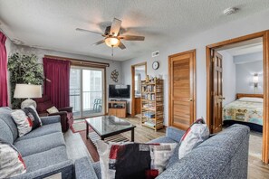 Living area - Sandy Shores II 218 - Two Bedroom, Two Bath Condo in Ocean View Complex (Garden City Beach)