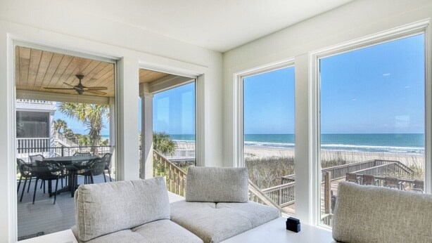 Unclassified image, 1 of 62, button - SeaCamp - 6 Bedroom Oceanfront Modern Home with Pool! (Garden City Beach)