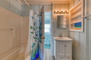 Douche, serviettes fournies