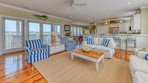 Living area - Sea Forever - Five Bedroom, Five 1/2 Bath Channel Front with Private Pool (Garden City Beach)