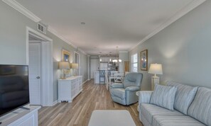 Living area - Sea Master 401 - Two Bedroom, Two Bath Ocean View condo (Garden City Beach)