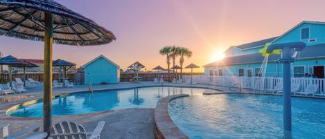 A heated pool