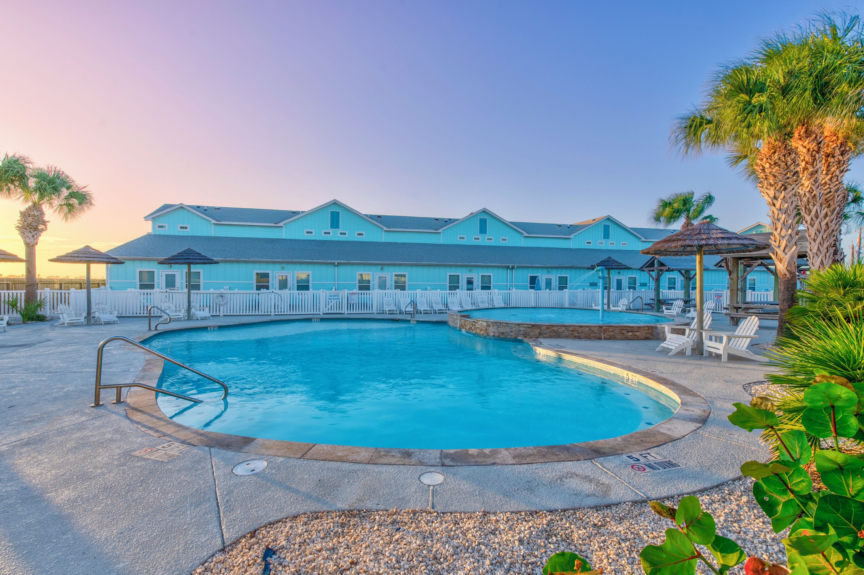 A heated pool