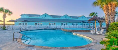 A heated pool