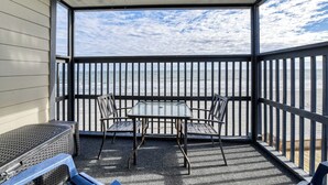Outdoor dining - Sea Oaks 303 - Two Bedroom, Two Bath Corner Oceanfront Condo in GCB (Garden City Beach)