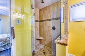 Douche, serviettes fournies