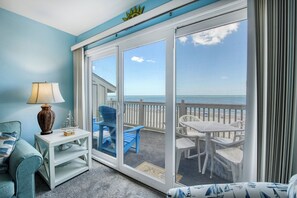 Living area - Sea Cloisters II 303A - Two Bedroom, Two Bath Oceanfront Condo (Surfside Beach)