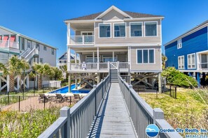 Exterior - Ocean Air - 8 bedroom, 6 1/2 bath Oceanfront Home with Private Pool (Garden City Beach)