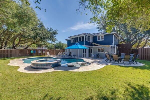 A heated pool