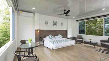 Quarto casal superior | Wi-Fi de cortesia, roupa de cama