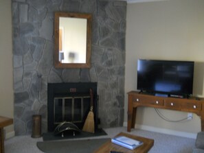 TV, caminetto, lettore DVD