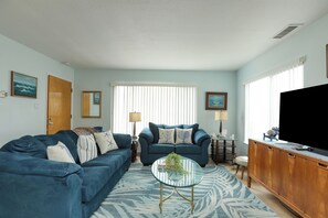 TV, DVD player, stereo